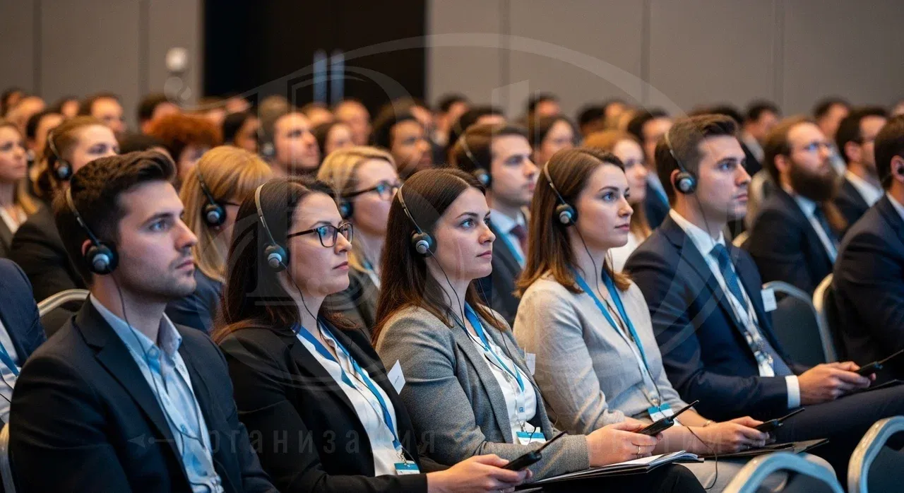 Синхронный перевод на международных деловых мероприятиях Участники международного делового мероприятия