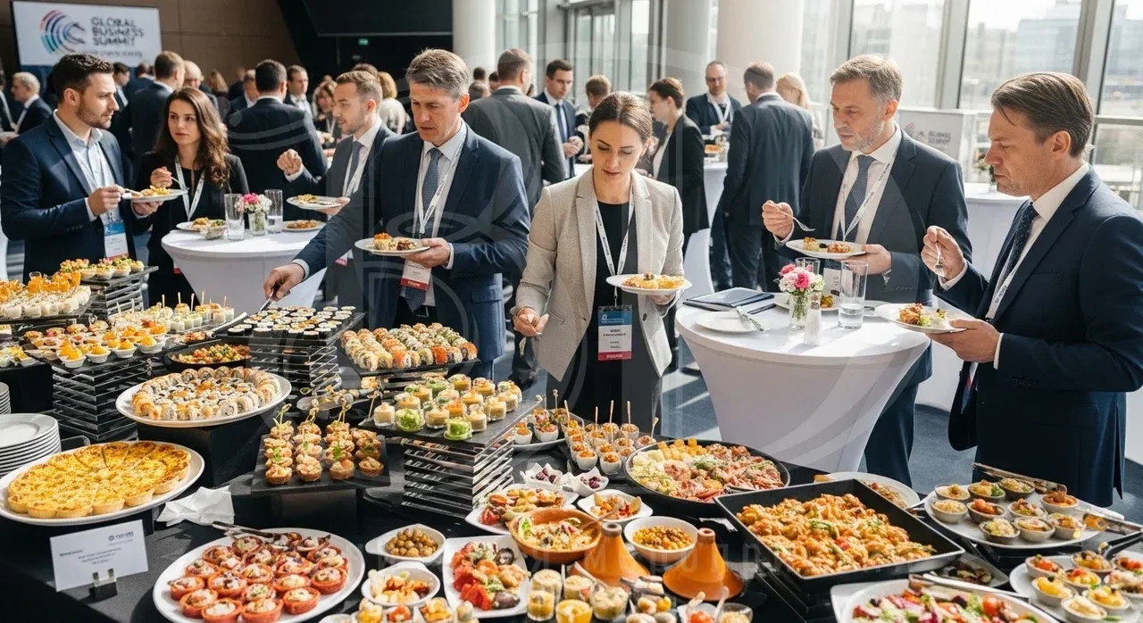 Шведский стол, фуршеты, банкеты и кофе-брейки на международных мероприятиях Организация питания на международных деловых мероприятиях