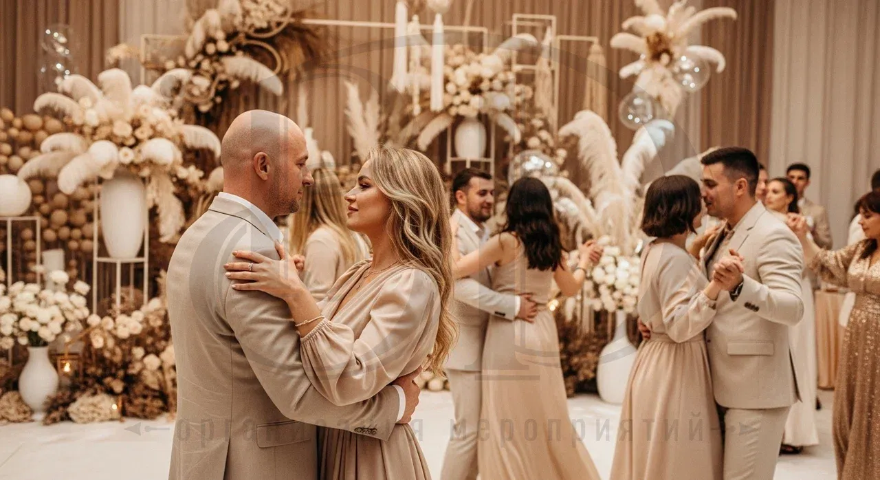 Вечеринка в бежевом цвете Вечеринка в цветном стиле: бежевая