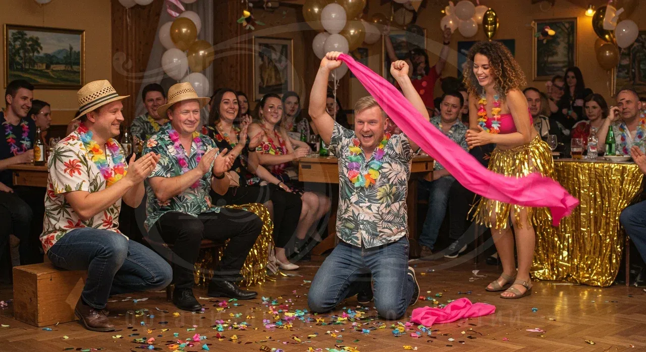 Развлечения для гостей гавайской вечеринки Развлекательная программа для гостей на вечеринке в гавайском стиле