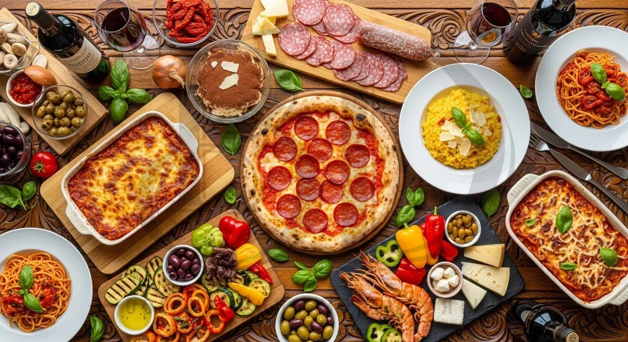 Угощения для гостей итальянской вечеринки Банкетное меню для гостей вечеринки в итальянском стиле
