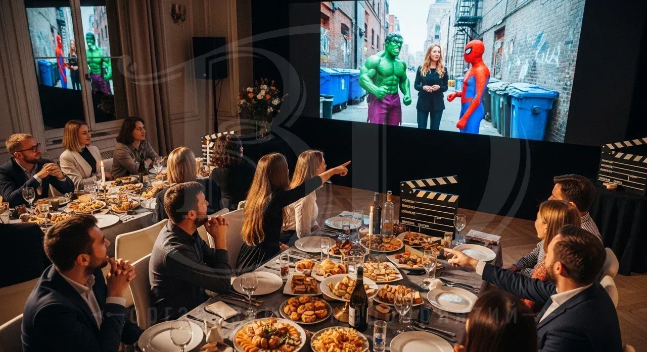 Кино-вечеринка: банкет для гостей мероприятия