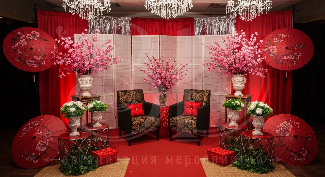 Оформление фотозоны на вечеринке в китайском стиле Фотозона на вечеринке в китайском стиле