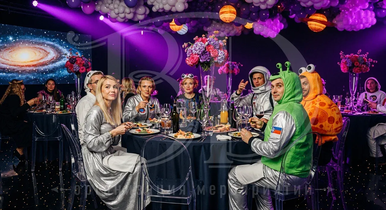 Космическая вечеринка: банкет для гостей мероприятия Банкет для гостей космической вечеринки