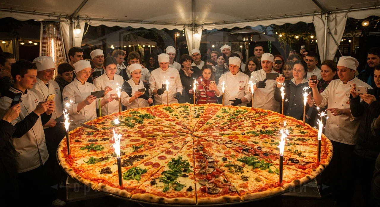 Кулинарный корпоратив: гигантская пицца собственного приготовления