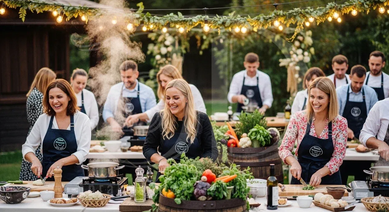 Гости кулинарного корпоратива в отличном настроении