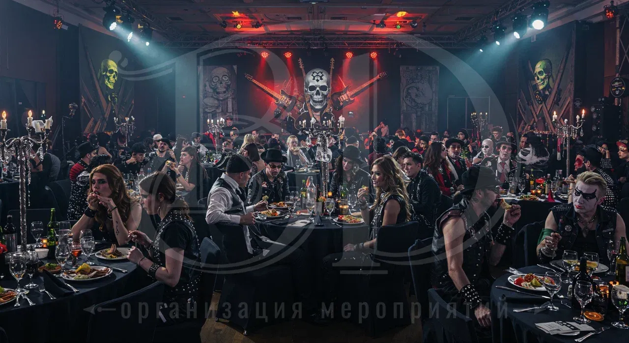 Банкет для гостей мероприятия в стиле рок
