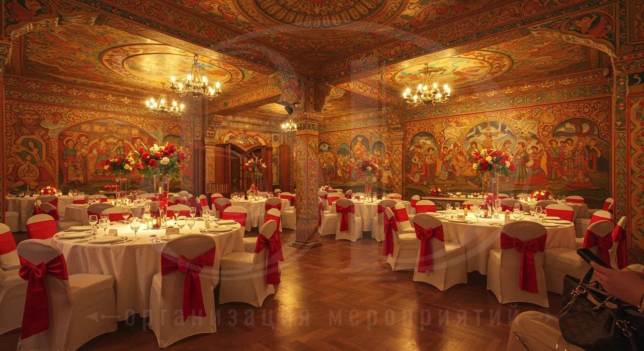Декорирование пространства для мероприятия А ля Рус Оформление пространства для вечеринки в русском стиле