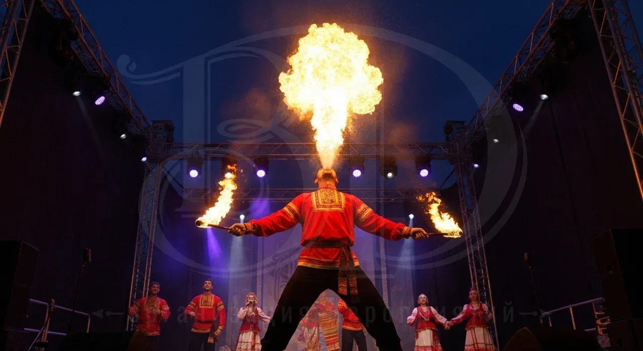 Вечеринка в русском стиле: шоу-программа Огенное шоу на корпоративе по-русски