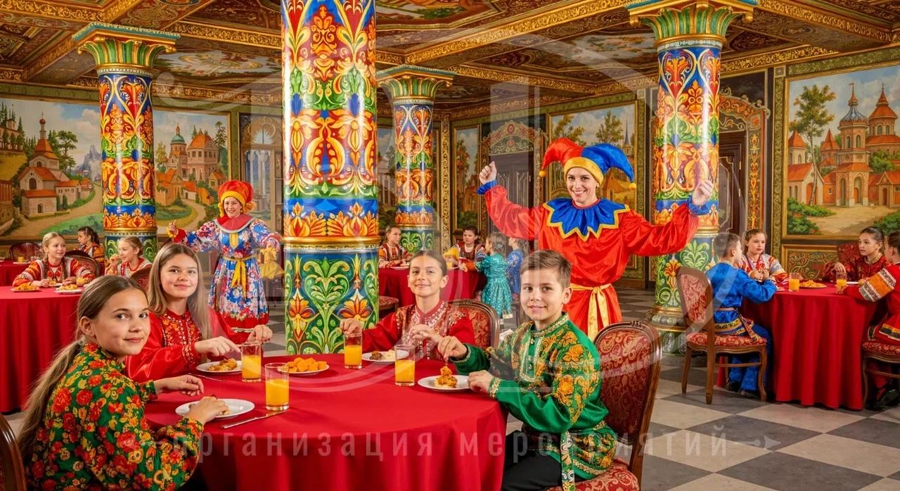 Event в стиле русских сказок: декорирование пространства для детского мероприятия Декорирование пространства для детского мероприятия в стиле русских сказок