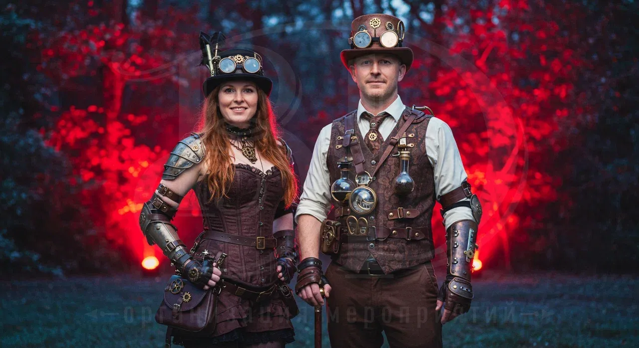 Образы гостей на вечеринке в стиле стимпанк