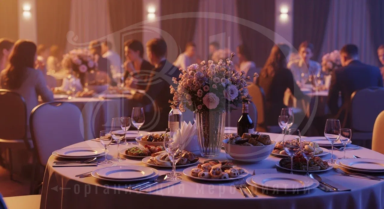 Банкет на мероприятии в стиле телепередачи