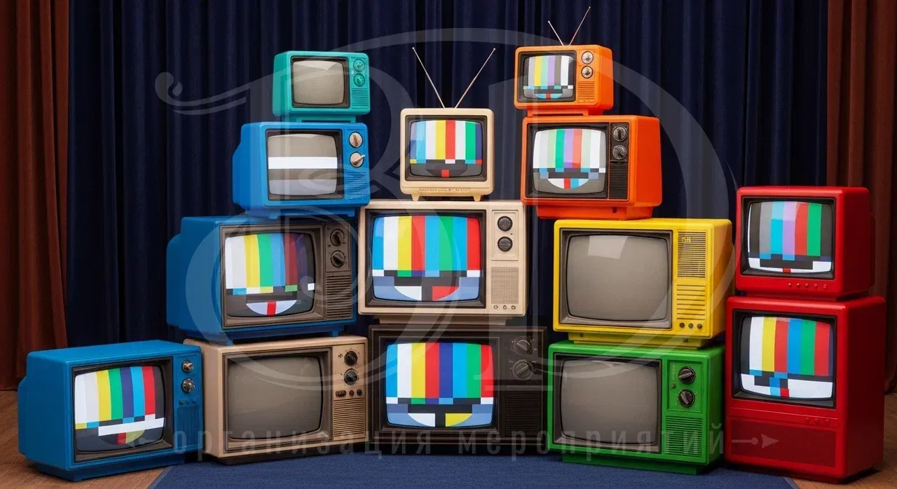 Декорирование пространства для мероприятия в стиле телепередачи