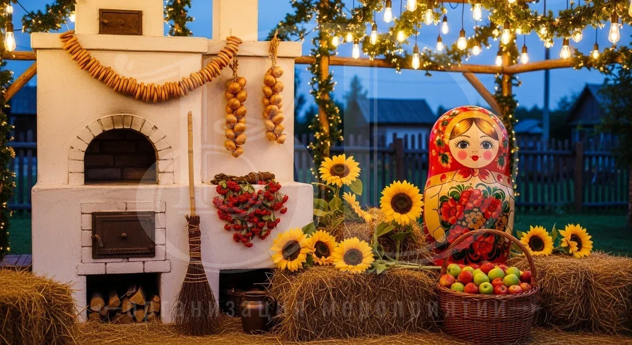 Оформление пространства для вечеринки, как в старину