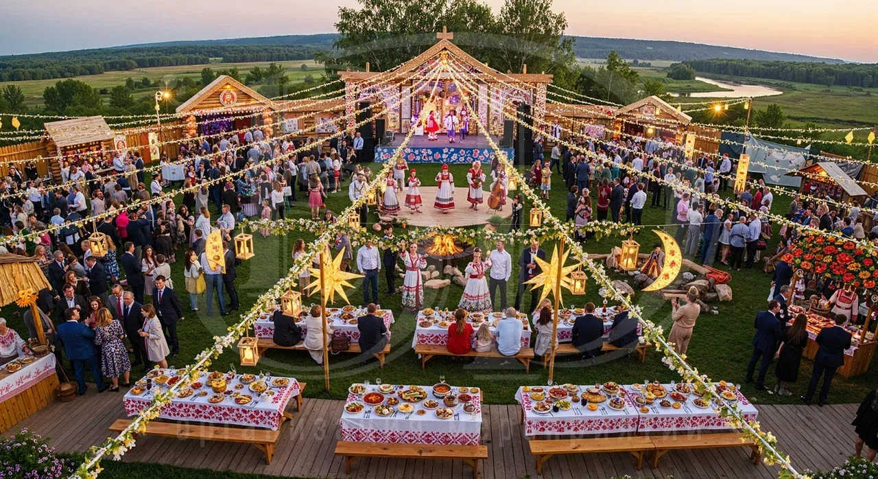 Деревенский корпоратив: массовые гуляния в традиционном стиле
