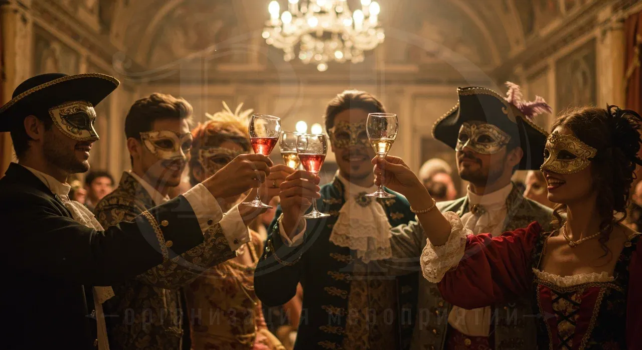 Event-мероприятия в стиле венецианского карнавала Event-мероприятия в венецианском стиле с агентством Вдсервис Событий