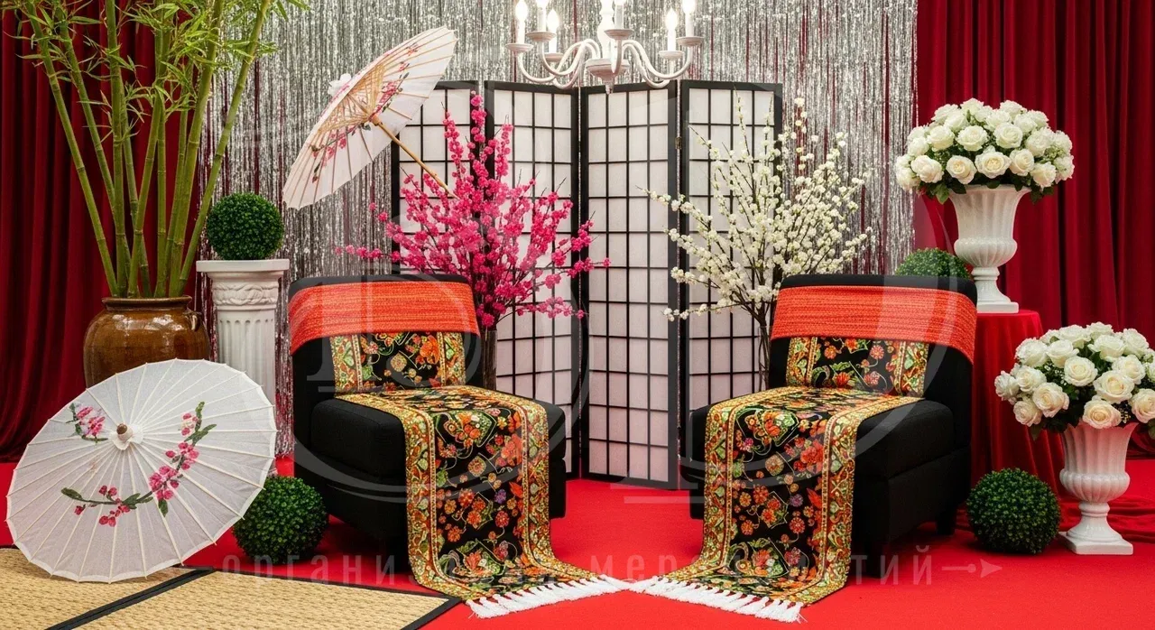 Японская вечеринка: оформление фотозоны