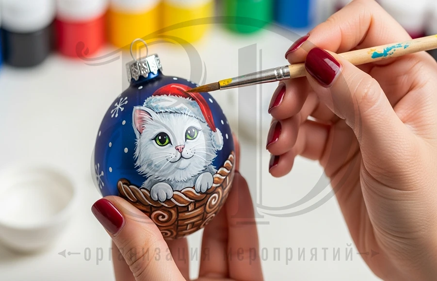 Мастер-класс по росписи ёлочных шаров от агентства Вдсервис Событий Роспись ёлочных шаров: мастер-класс от агентства Вдсервис Событий