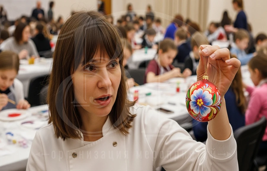 Организуем мастер-класс по росписи ёлочных шаров под ключ Закажите мастер-класс по росписи ёлочных шаров в агентстве Вдсервис Событий