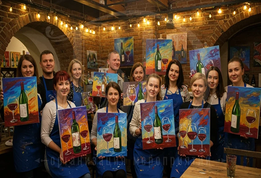 Мастер-класс по рисованию от агентства Вдсервис Событий Мастер-класс по рисованию для event-мероприятий