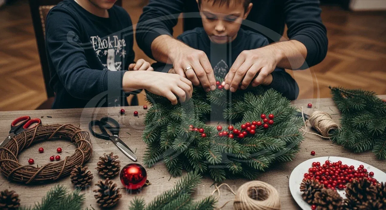 Венки на Рождество: мастер-класс от ивент-агентства Вдсервис Событий