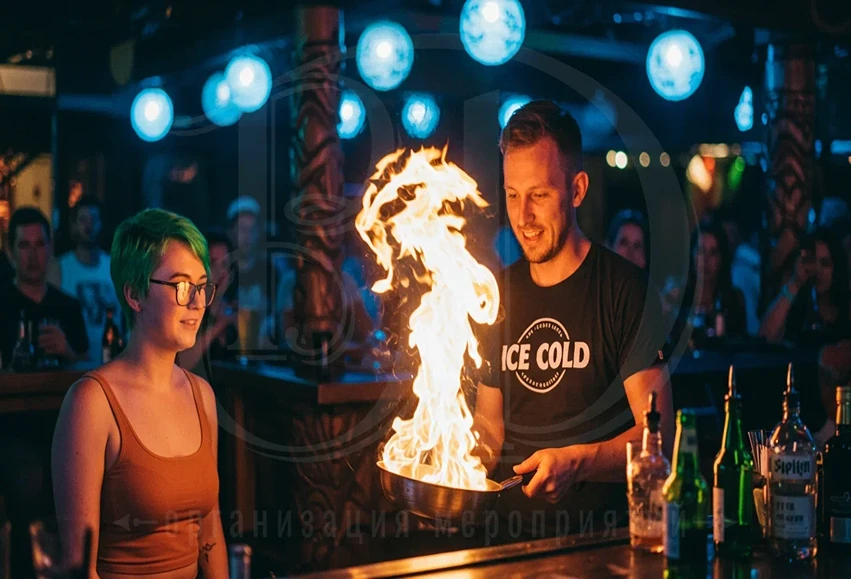 Бармен-шоу на мероприятие