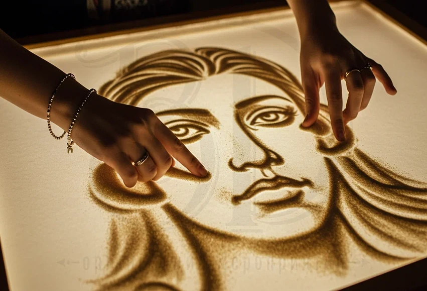 Закажите песочное шоу на мероприятие в агентстве Вдсервис Событий Песочное шоу на: свадьбу, корпоратив, день рождения