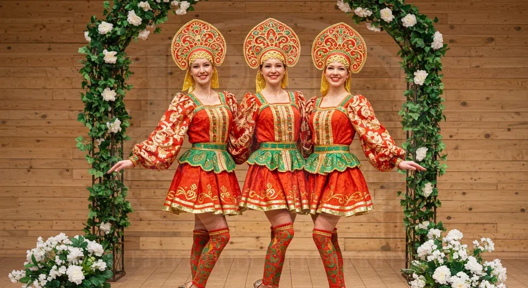 Выступление ансамбля русского народного танца на мероприятии