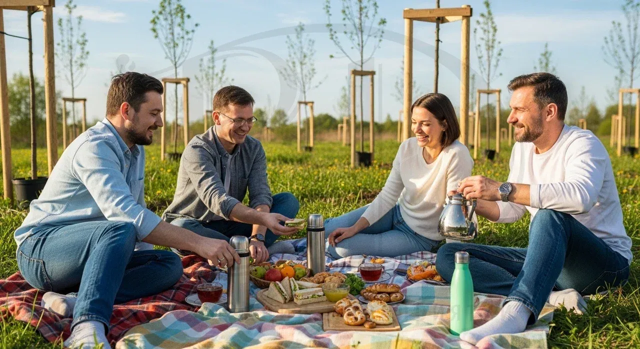 Организуем любой формат питания в рамках программы экологического тимбилдинга Банкет, кейтеринг или пикник в рамках программы эко-тимбилдинга