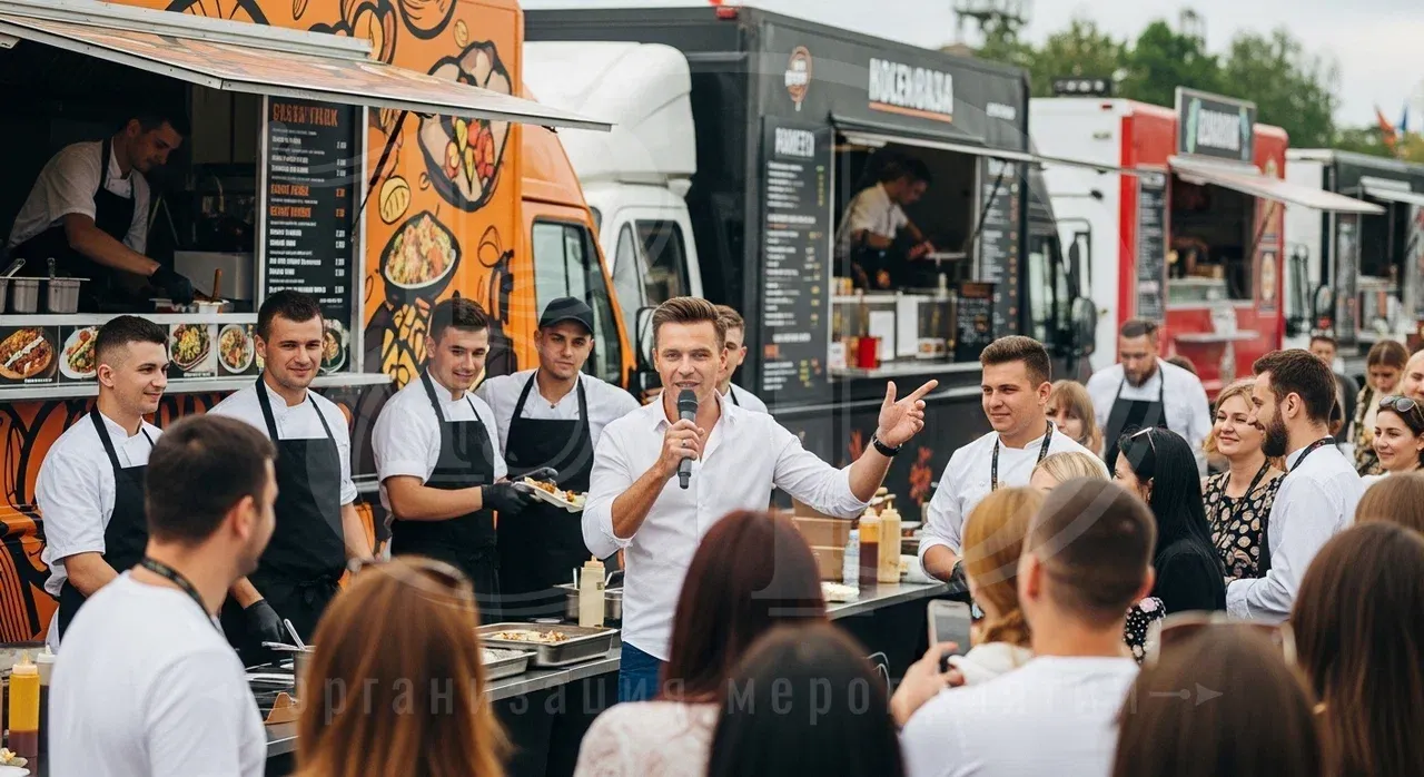 Вариант кулинарного тимбилдинга: фестиваль фудтраков Идея для кулинарного тимбилдинга: фестиваль фудтраков