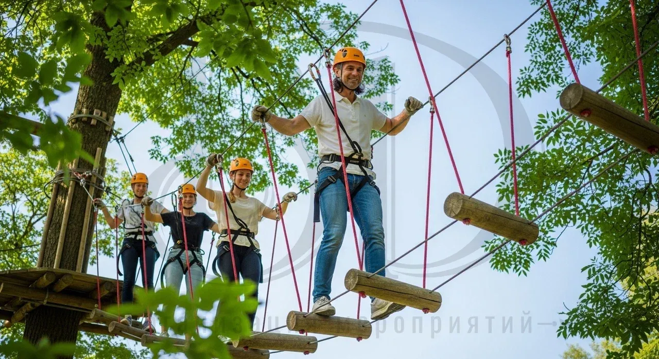 Веревочный тимбилдинг на сплочение коллектива
