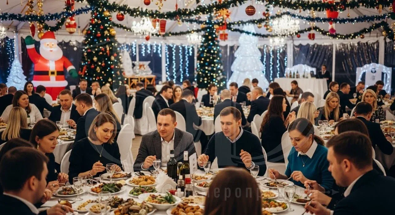 Зимний тимбилдинг с вечерним банкетом в тёплом помещении